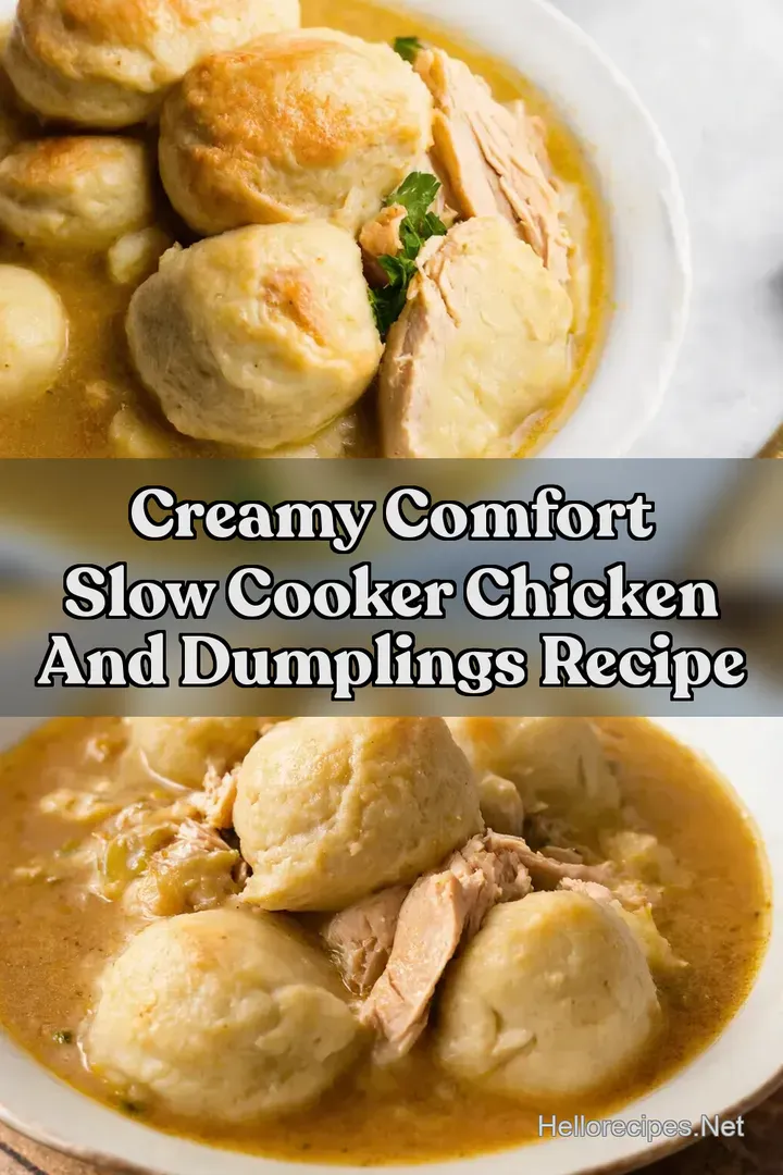 Creamy Comfort Slow Cooker Chicken and Dumplings Recipe