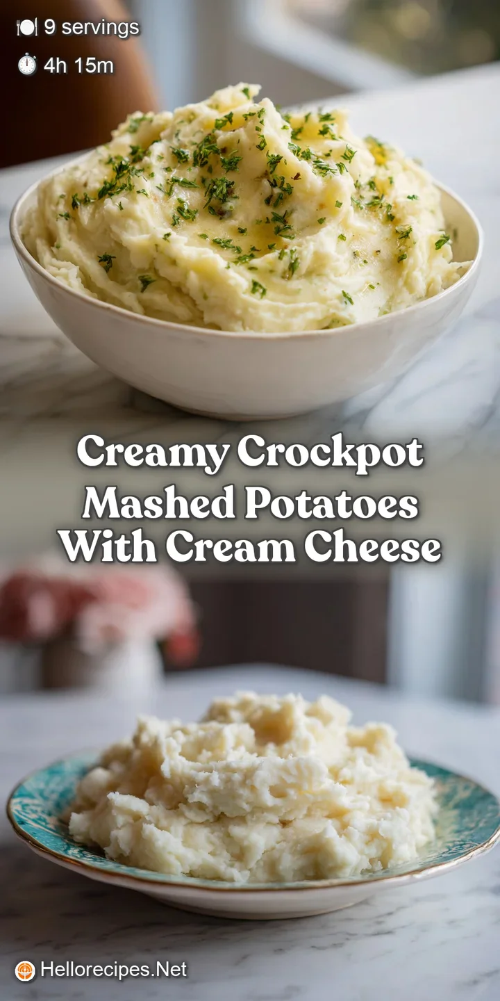 Close-up of rich, creamy mashed potatoes with visible flecks of herbs and a glossy sheen, promising a comforting, satisfyi...