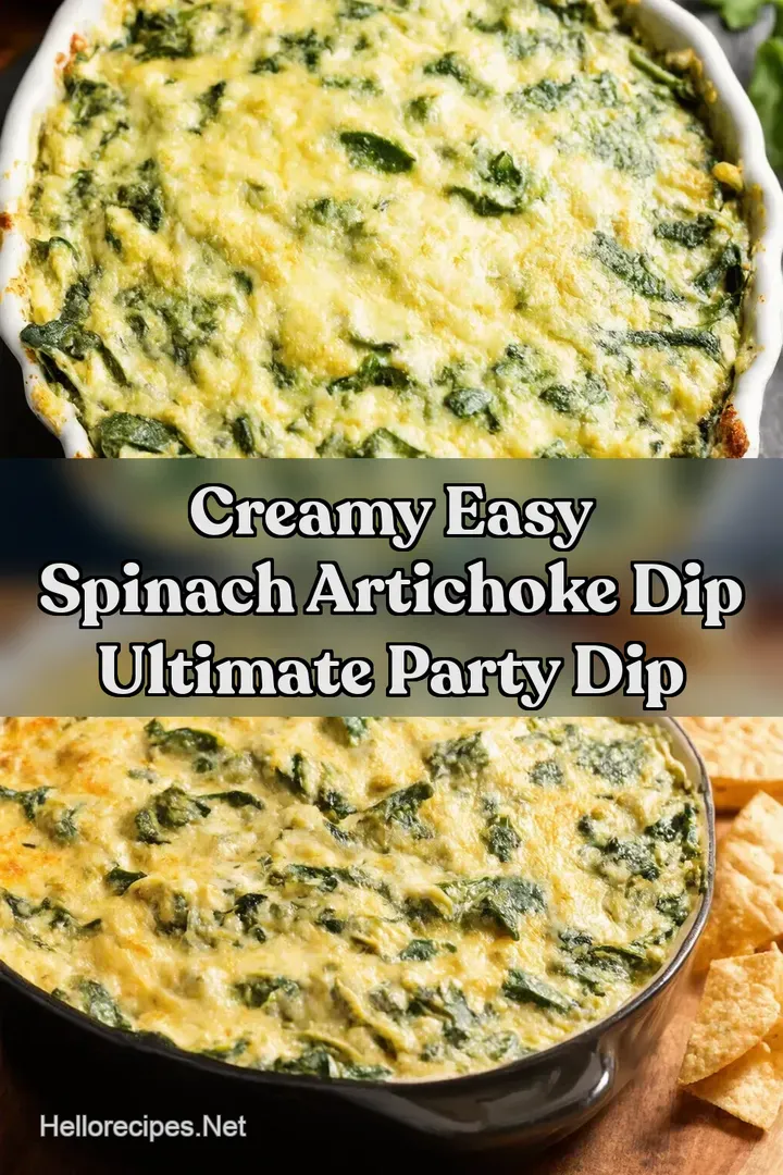 Creamy Easy Spinach Artichoke Dip Ultimate Party Dip