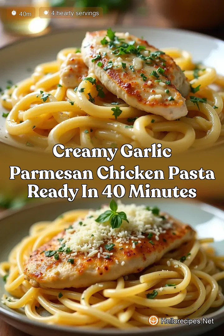 Creamy Garlic Parmesan Chicken Pasta Ready in 40 Minutes