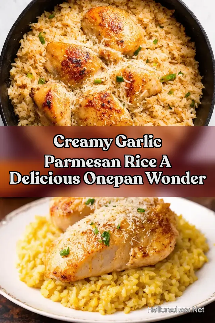 Creamy Garlic Parmesan Rice A Delicious OnePan Wonder