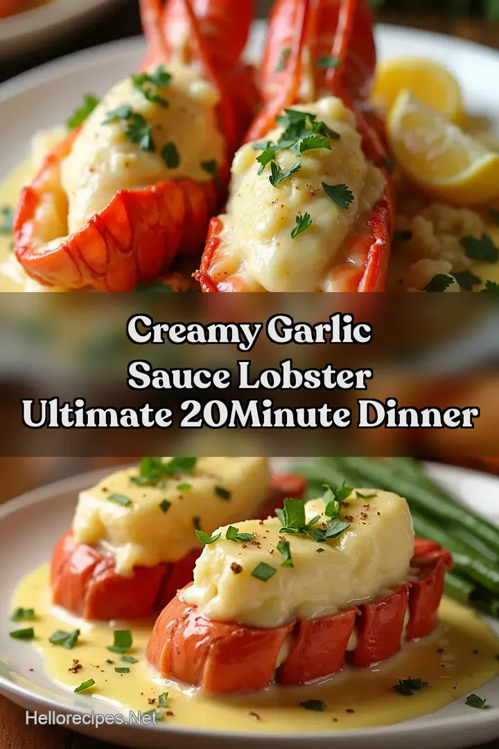Creamy Garlic Sauce Lobster Ultimate 20Minute Dinner
