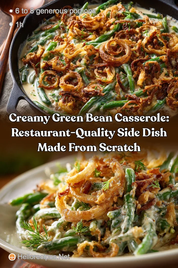 Creamy Green Bean Casserole: Restaurant-Quality Side Dish Made From Scratch
