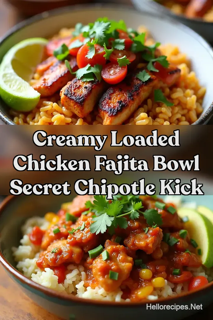 Creamy Loaded Chicken Fajita Bowl Secret Chipotle Kick