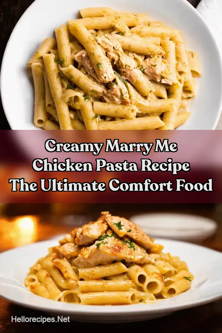 Creamy Marry Me Chicken Pasta Recipe The Ultimate Comfort Food