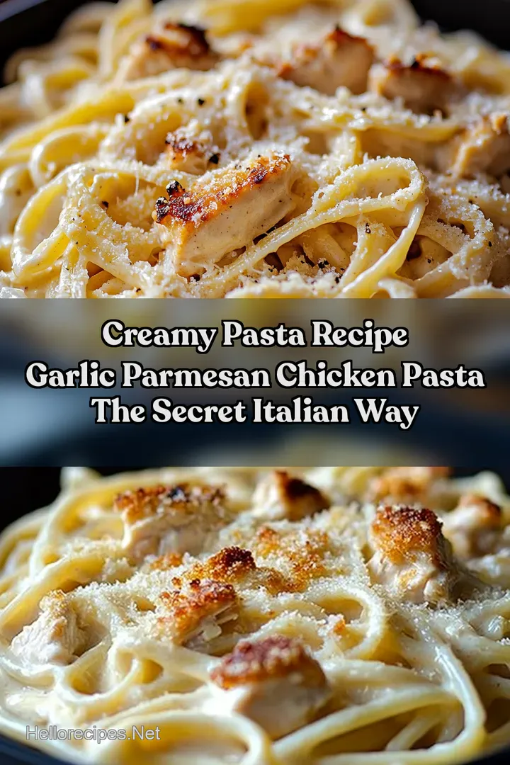 Creamy Pasta Recipe Garlic Parmesan Chicken Pasta the Secret Italian Way