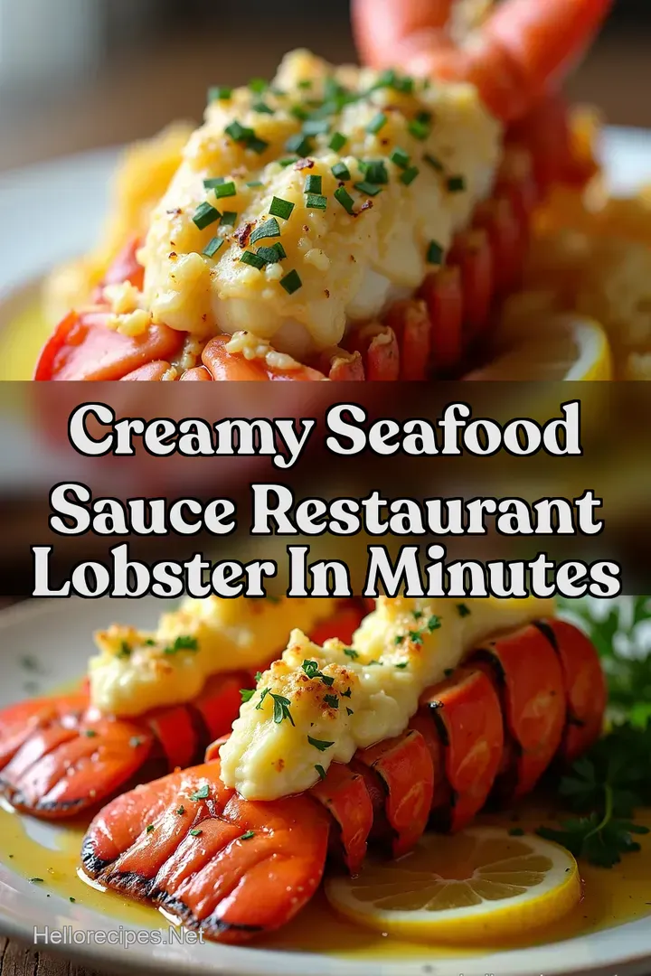 Creamy Seafood Sauce Restaurant Lobster in Minutes