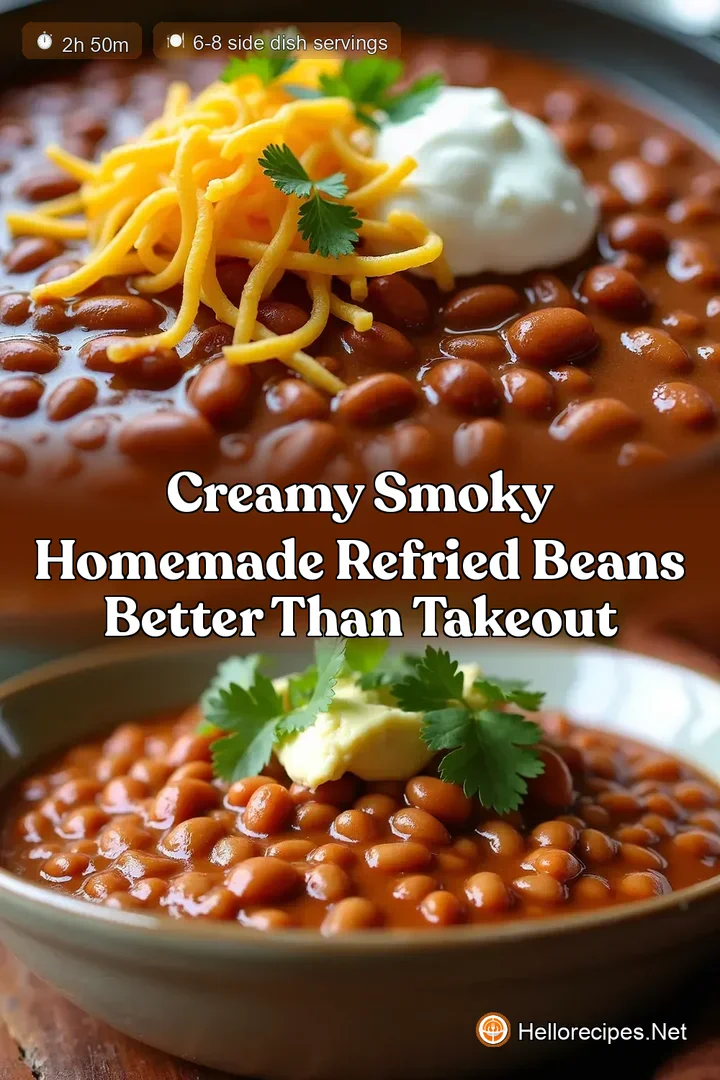 Creamy Smoky Homemade Refried Beans Better Than Takeout