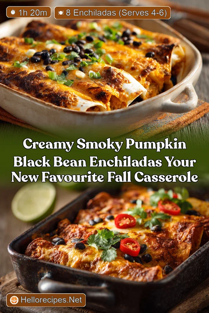 Creamy Smoky Pumpkin Black Bean Enchiladas Your New Favourite Fall Casserole
