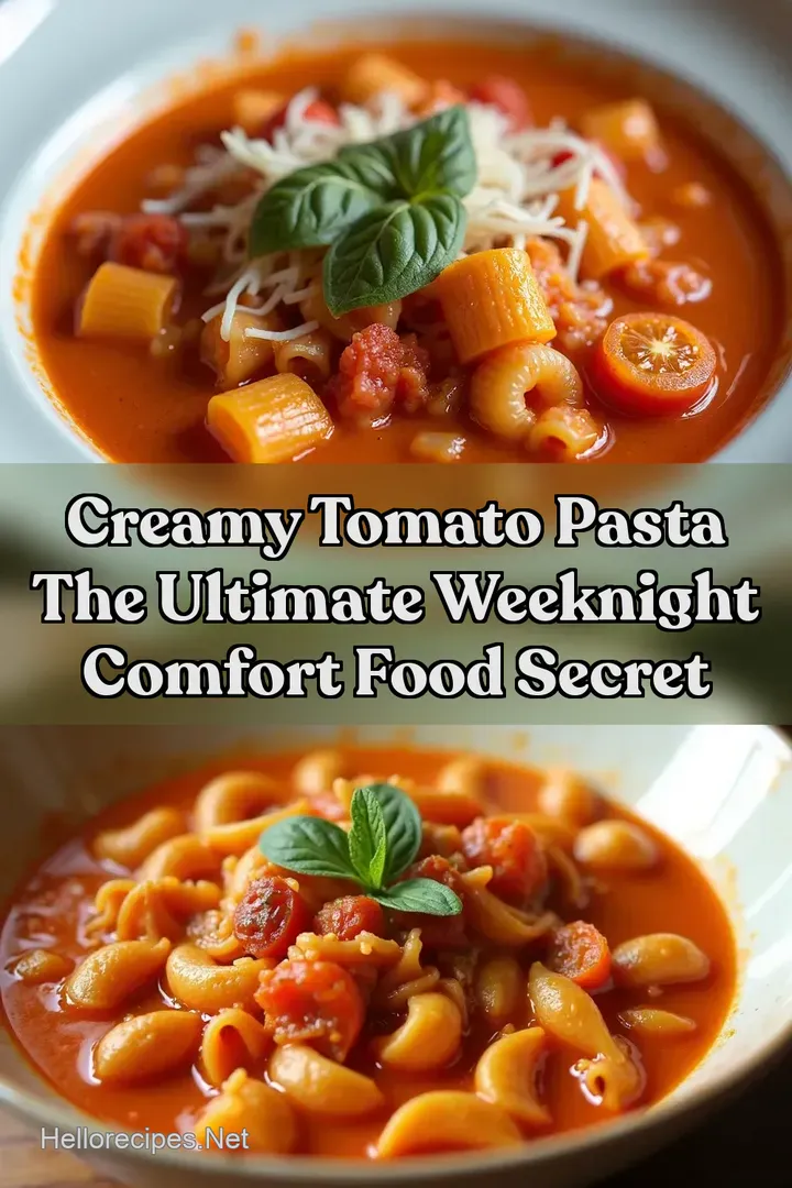 Creamy Tomato Pasta The Ultimate Weeknight Comfort Food Secret