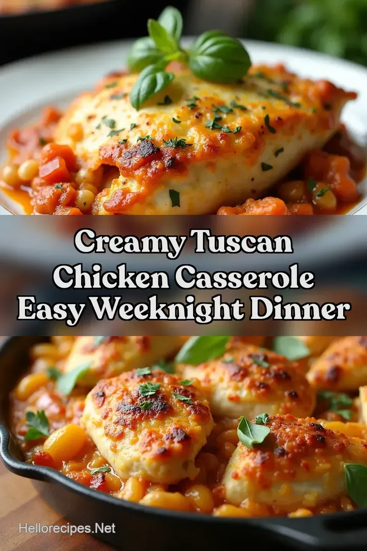 Creamy Tuscan Chicken Casserole Easy Weeknight Dinner