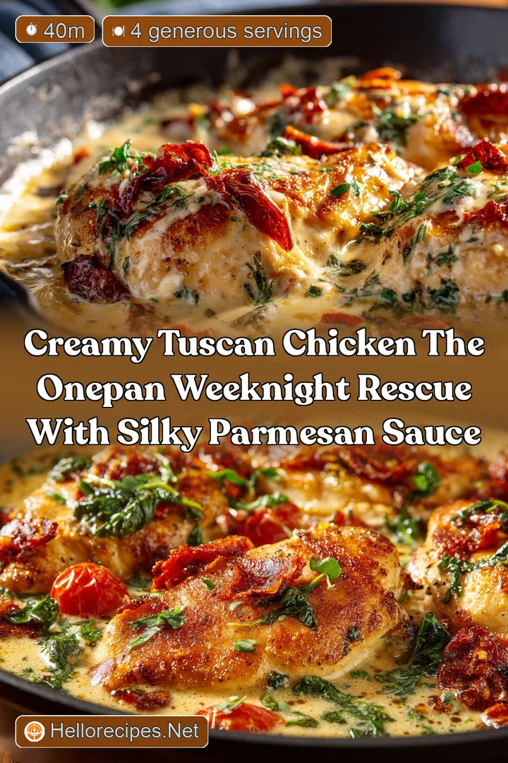 Creamy Tuscan Chicken The OnePan Weeknight Rescue with Silky Parmesan Sauce