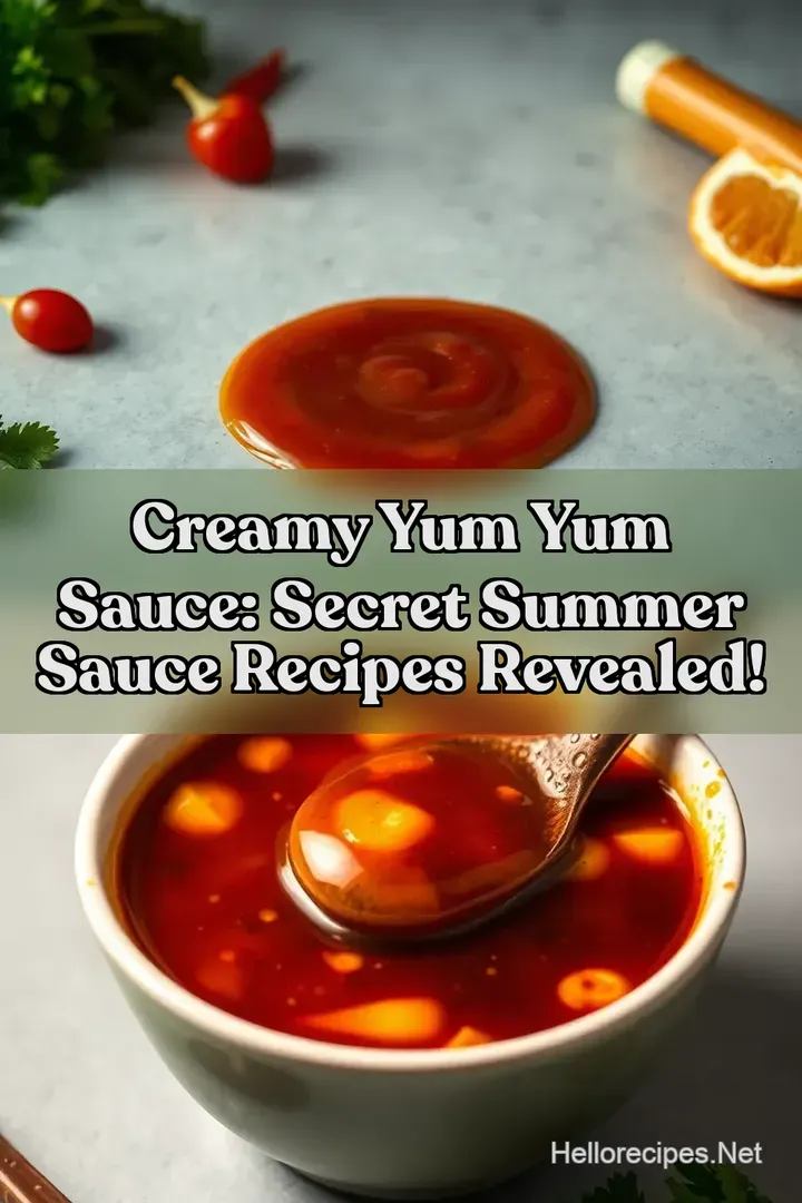 Creamy Yum Yum Sauce: Secret Summer Sauce Recipes Revealed!