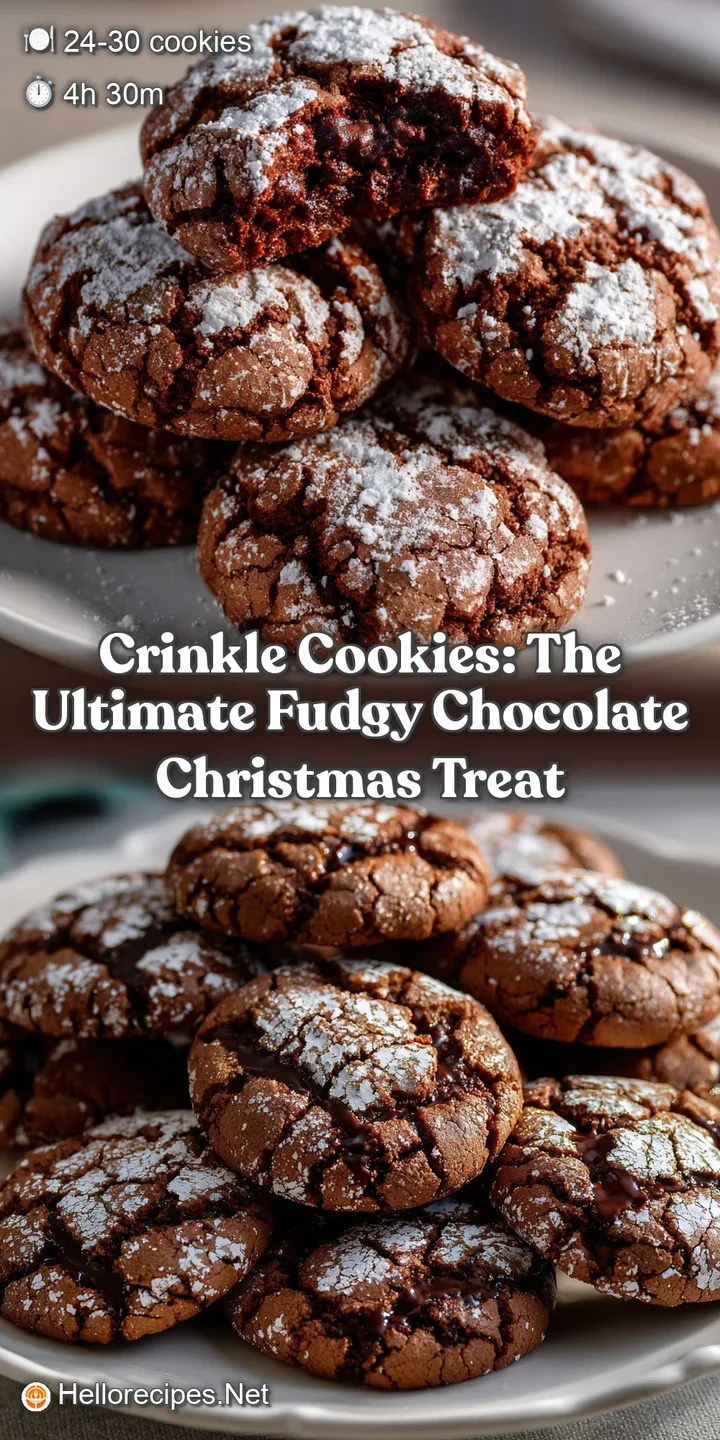 Crinkle Cookies: The Ultimate Fudgy Chocolate Christmas Treat
