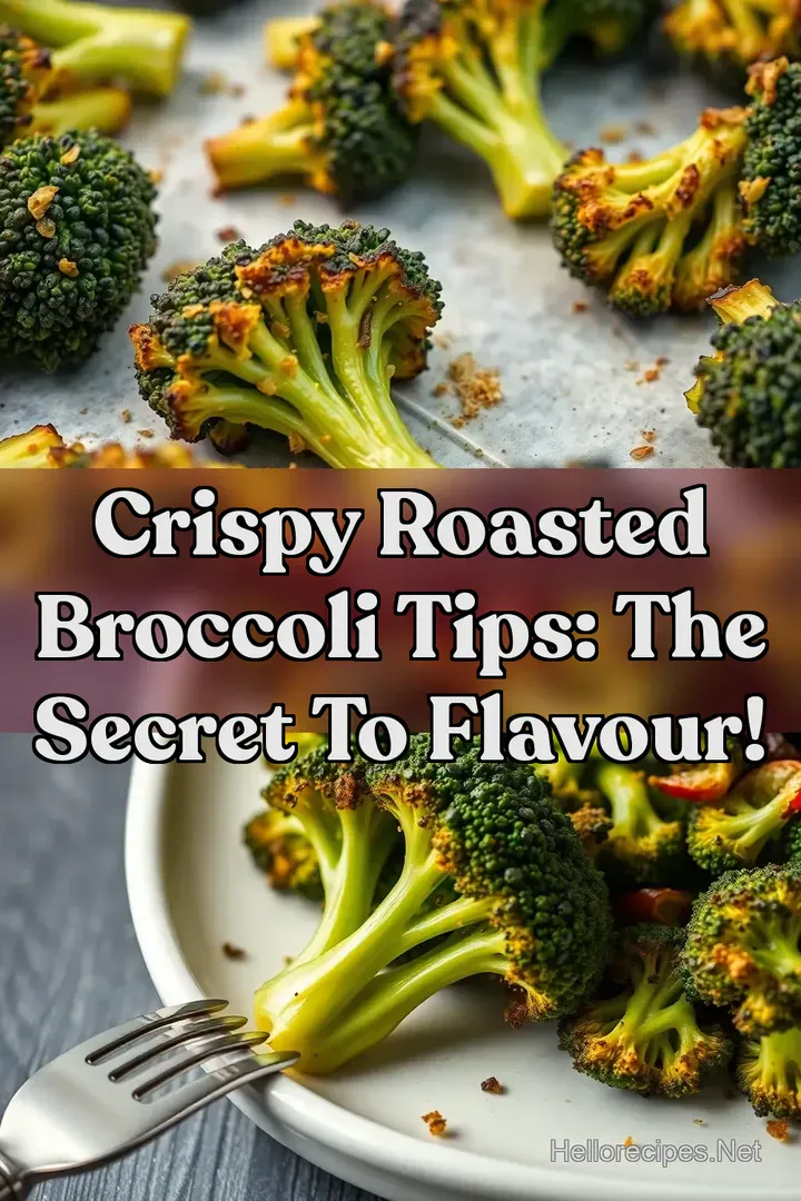 Crispy Roasted Broccoli Tips: The Secret to Flavour! : PIN FOR LATER Crispy Roasted Broccoli Tips: The Secret to Flavour!