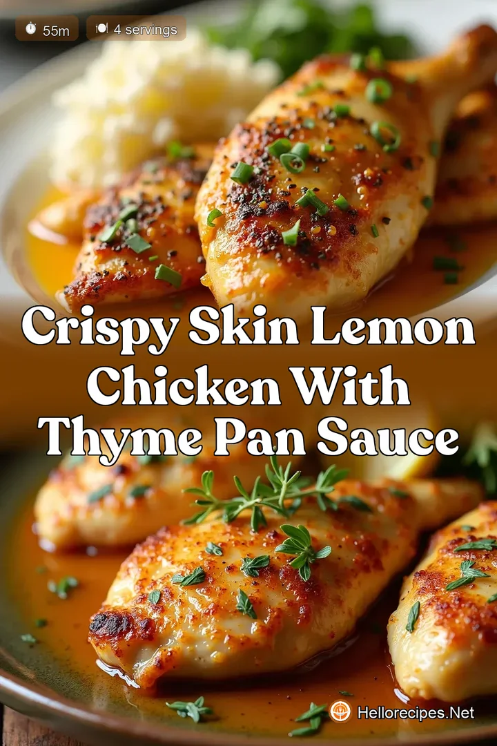 Crispy Skin Lemon Chicken with Thyme Pan Sauce