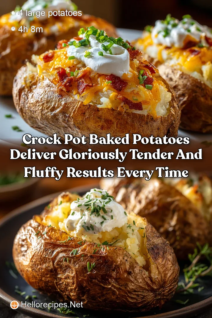 Crock Pot Baked Potatoes deliver gloriously tender and fluffy results every time