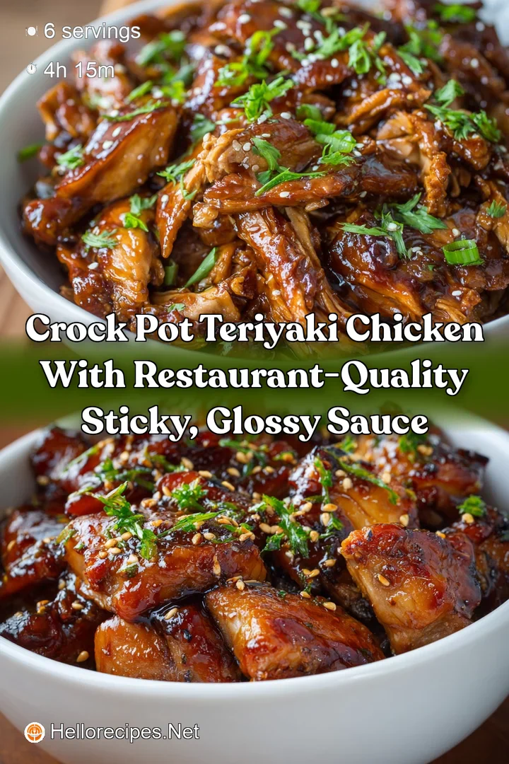 Crock Pot Teriyaki Chicken with Restaurant-Quality Sticky Glossy Sauce