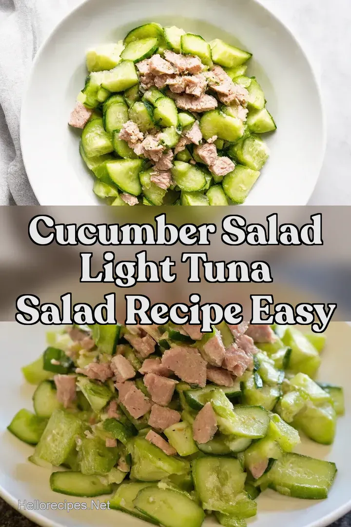 Cucumber Salad Light Tuna Salad Recipe Easy