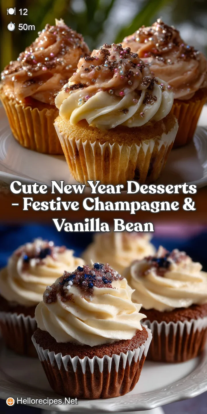 Close-up of a frosted champagne cupcake, revealing a moist interior, with glistening sugar crystals, inviting a sweet, cel...