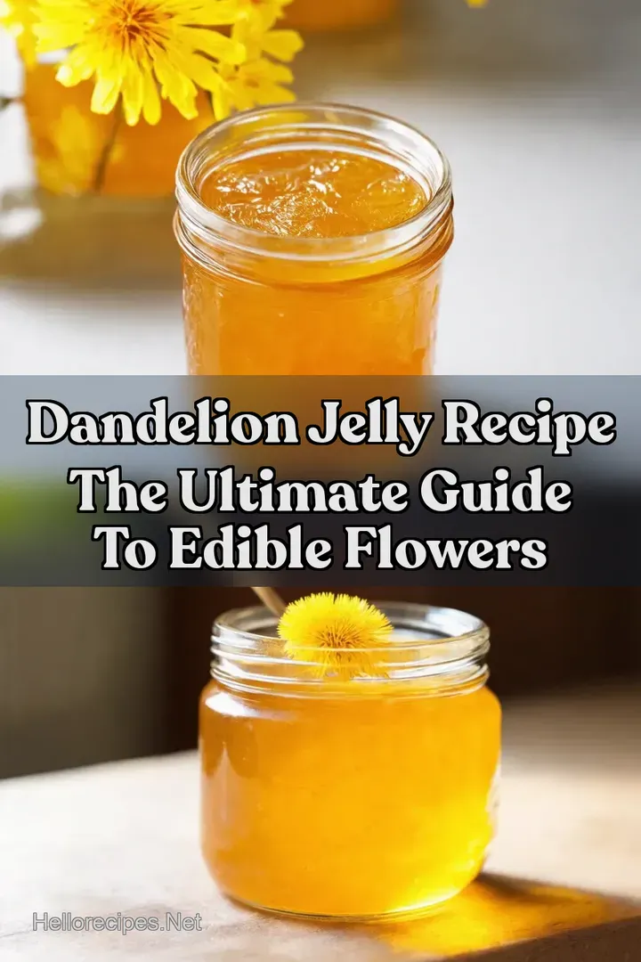 Dandelion Jelly Recipe The Ultimate Guide to Edible Flowers