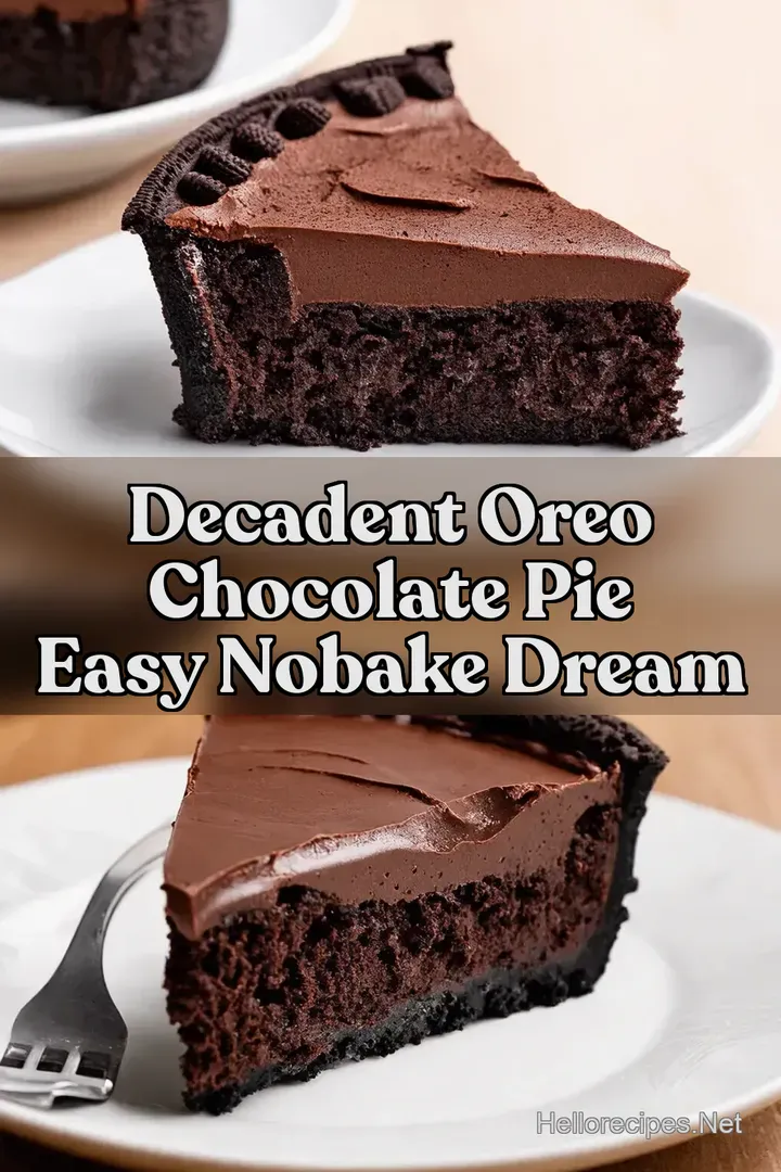 Decadent Oreo Chocolate Pie Easy NoBake Dream