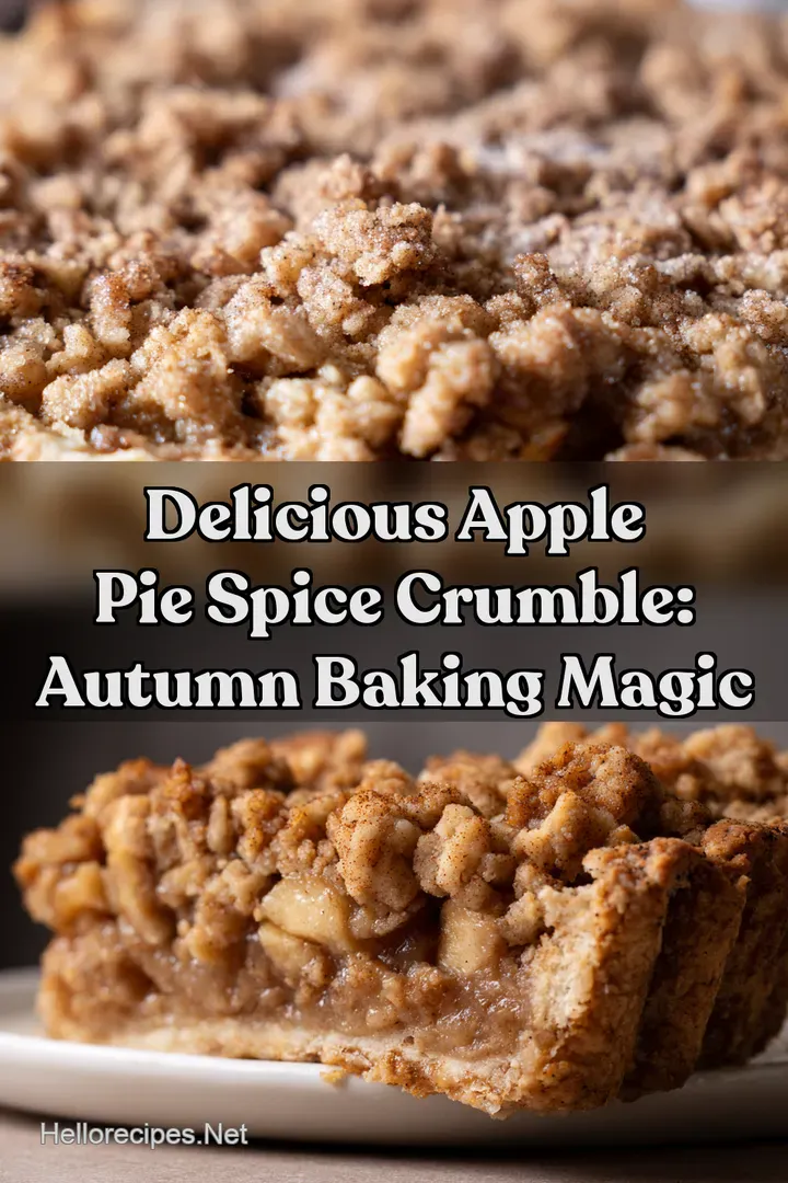 Delicious Apple Pie Spice Crumble: Autumn Baking Magic : PIN FOR LATER Delicious Apple Pie Spice Crumble: Autumn Baking Magic