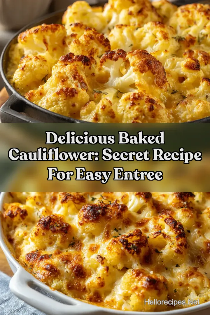 Delicious baked cauliflower: Secret Recipe for Easy Entree : PIN FOR LATER Delicious baked cauliflower: Secret Recipe for Easy Entree