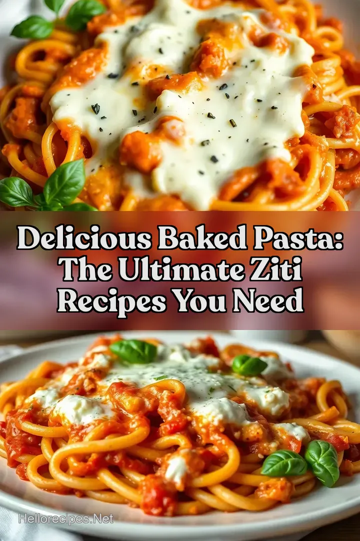 Delicious Baked Pasta: The Ultimate Ziti Recipes You Need