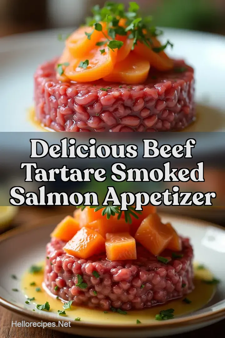 Delicious Beef Tartare Smoked Salmon Appetizer