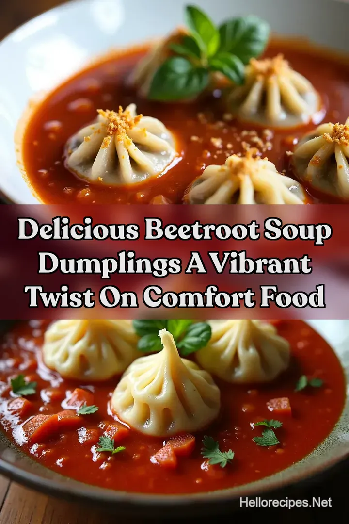 Delicious Beetroot Soup Dumplings A Vibrant Twist on Comfort Food