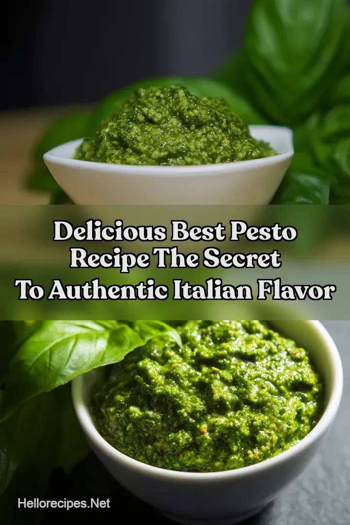 Delicious Best Pesto Recipe The Secret to Authentic Italian Flavor
