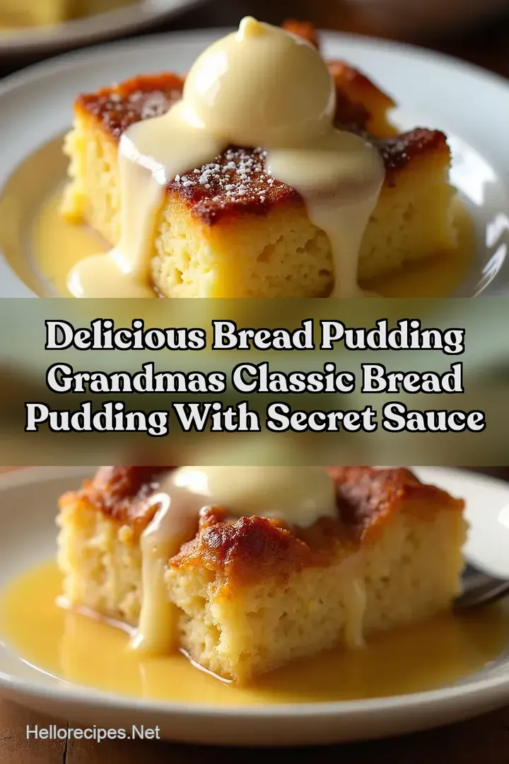 Delicious Bread Pudding Grandmas Classic Bread Pudding with Secret Sauce