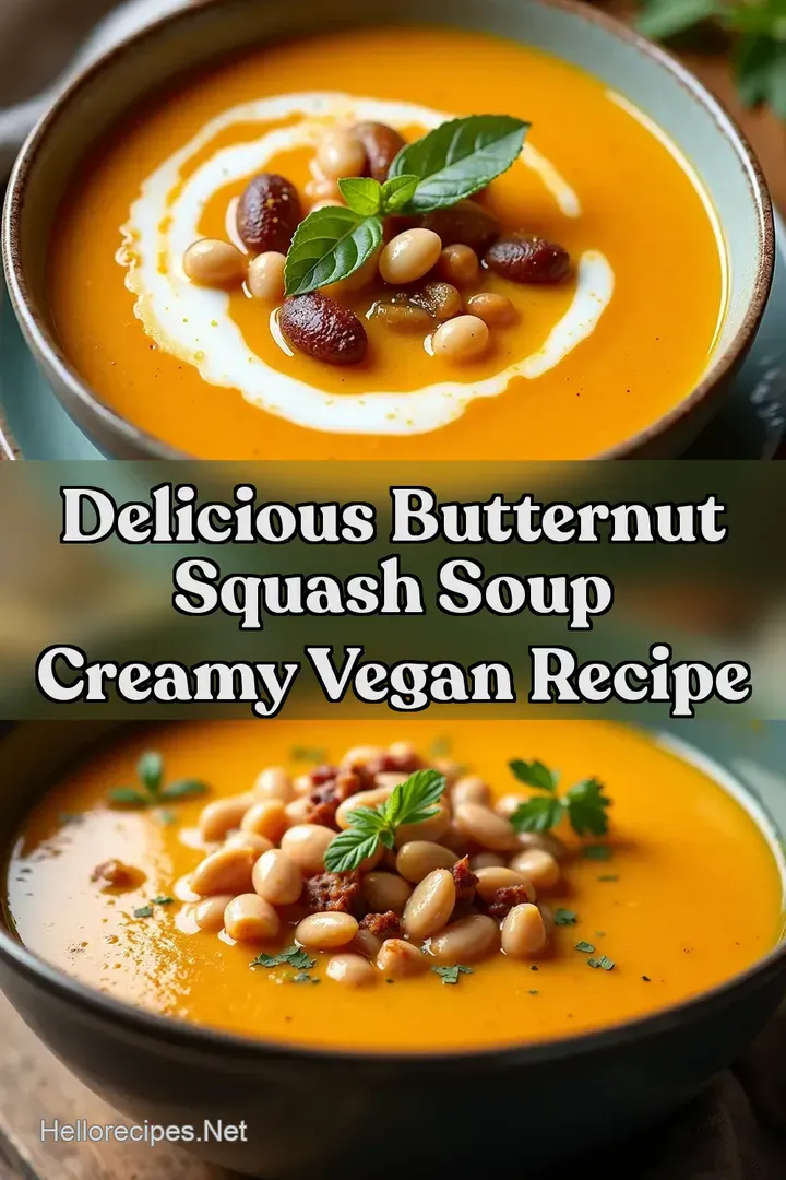 Delicious Butternut Squash Soup Creamy Vegan Recipe