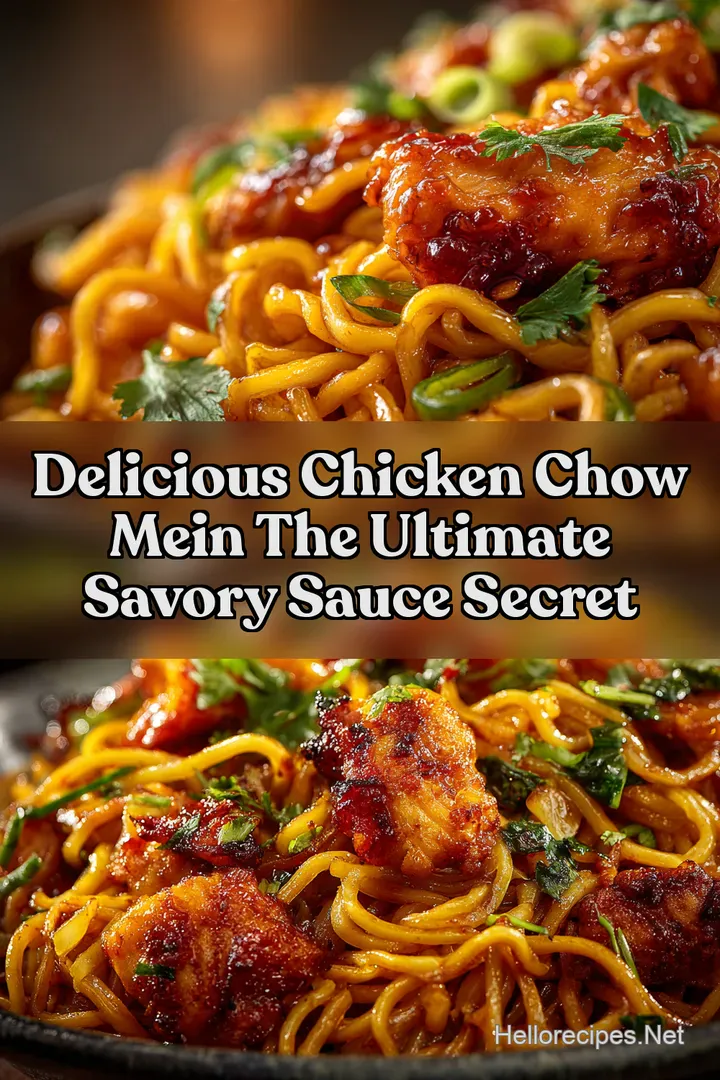 Delicious Chicken Chow Mein The Ultimate Savory Sauce Secret