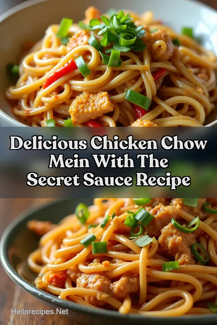 Delicious Chicken Chow Mein with the Secret Sauce Recipe