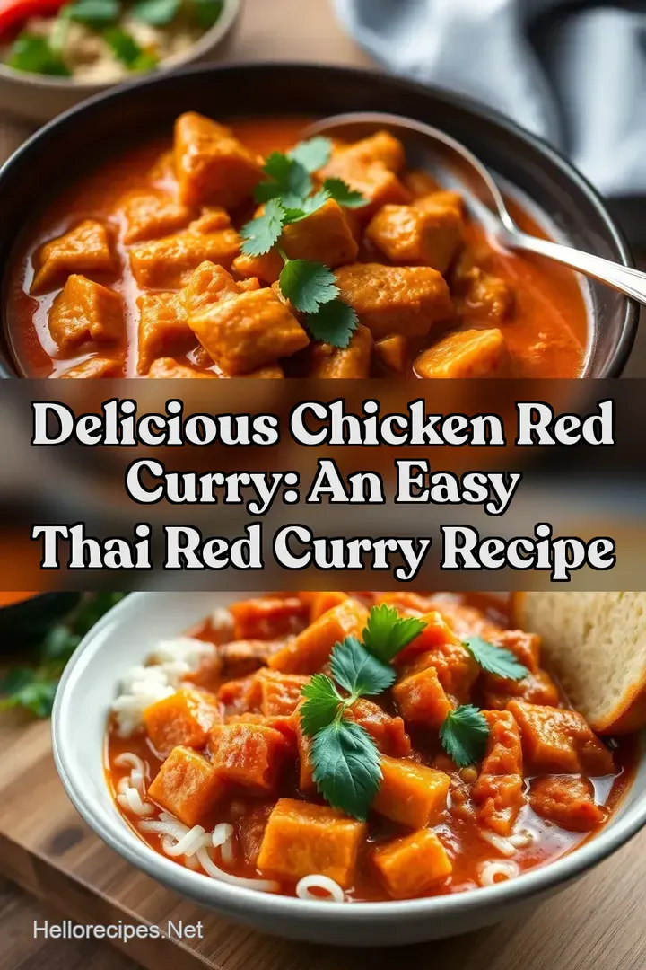 Delicious Chicken Red Curry: An Easy Thai Red Curry Recipe : PIN FOR LATER Delicious Chicken Red Curry: An Easy Thai Red Curry Recipe