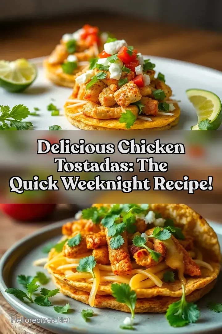 Delicious Chicken Tostadas: The Quick Weeknight Recipe! : PIN FOR LATER Delicious Chicken Tostadas: The Quick Weeknight Recipe!
