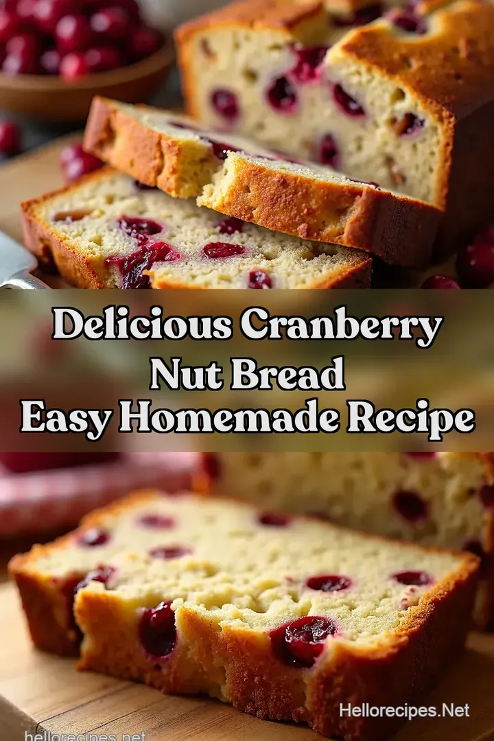 Delicious Cranberry Nut Bread Easy Homemade Recipe