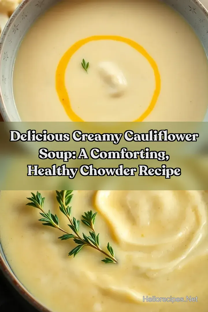 Delicious Creamy Cauliflower Soup: A Comforting Healthy Chowder Recipe