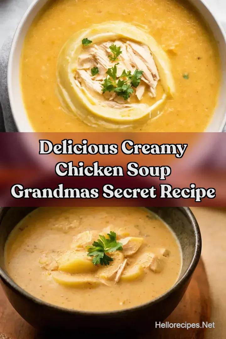 Delicious Creamy Chicken Soup Grandmas Secret Recipe