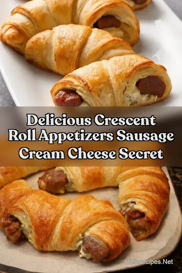 Delicious Crescent Roll Appetizers Sausage Cream Cheese Secret