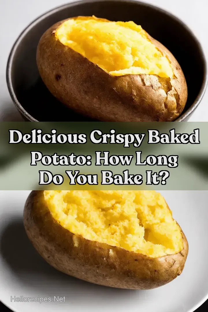 Delicious Crispy Baked Potato: How Long Do You Bake It? : PIN FOR LATER Delicious Crispy Baked Potato: How Long Do You Bake It?