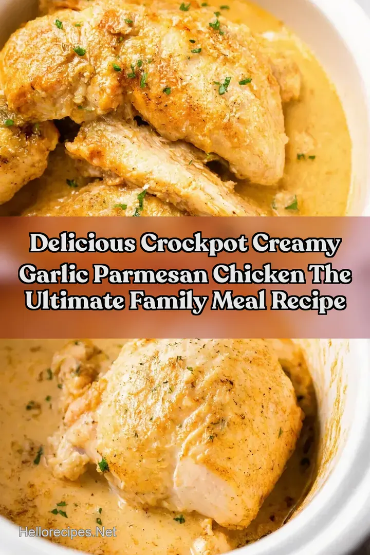 Delicious Crockpot Creamy Garlic Parmesan Chicken The Ultimate Family Meal Recipe