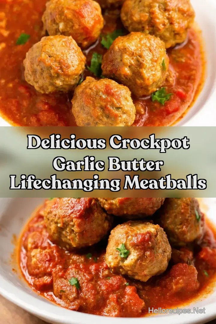 Delicious Crockpot Garlic Butter LifeChanging Meatballs