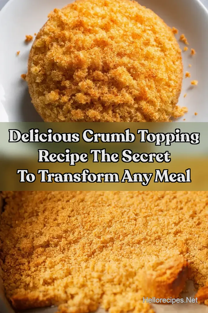 Delicious Crumb Topping Recipe The Secret To Transform Any Meal : PIN FOR LATER Delicious Crumb Topping Recipe The Secret To Transform Any Meal