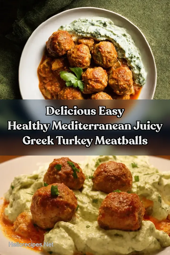 Delicious Easy Healthy Mediterranean Juicy Greek Turkey Meatballs