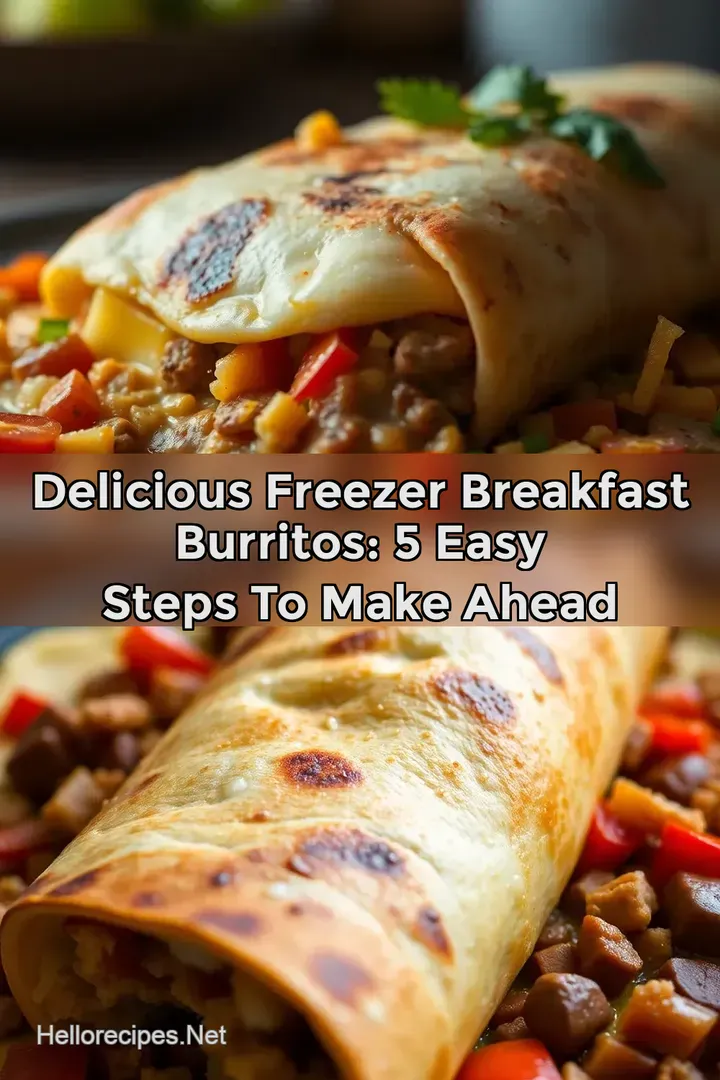 Delicious Freezer Breakfast Burritos: 5 Easy Steps to Make Ahead