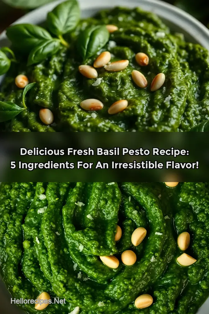Delicious Fresh Basil Pesto Recipe: 5 Ingredients for an Irresistible Flavor!