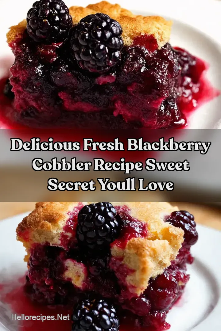Delicious Fresh Blackberry Cobbler Recipe Sweet Secret Youll Love